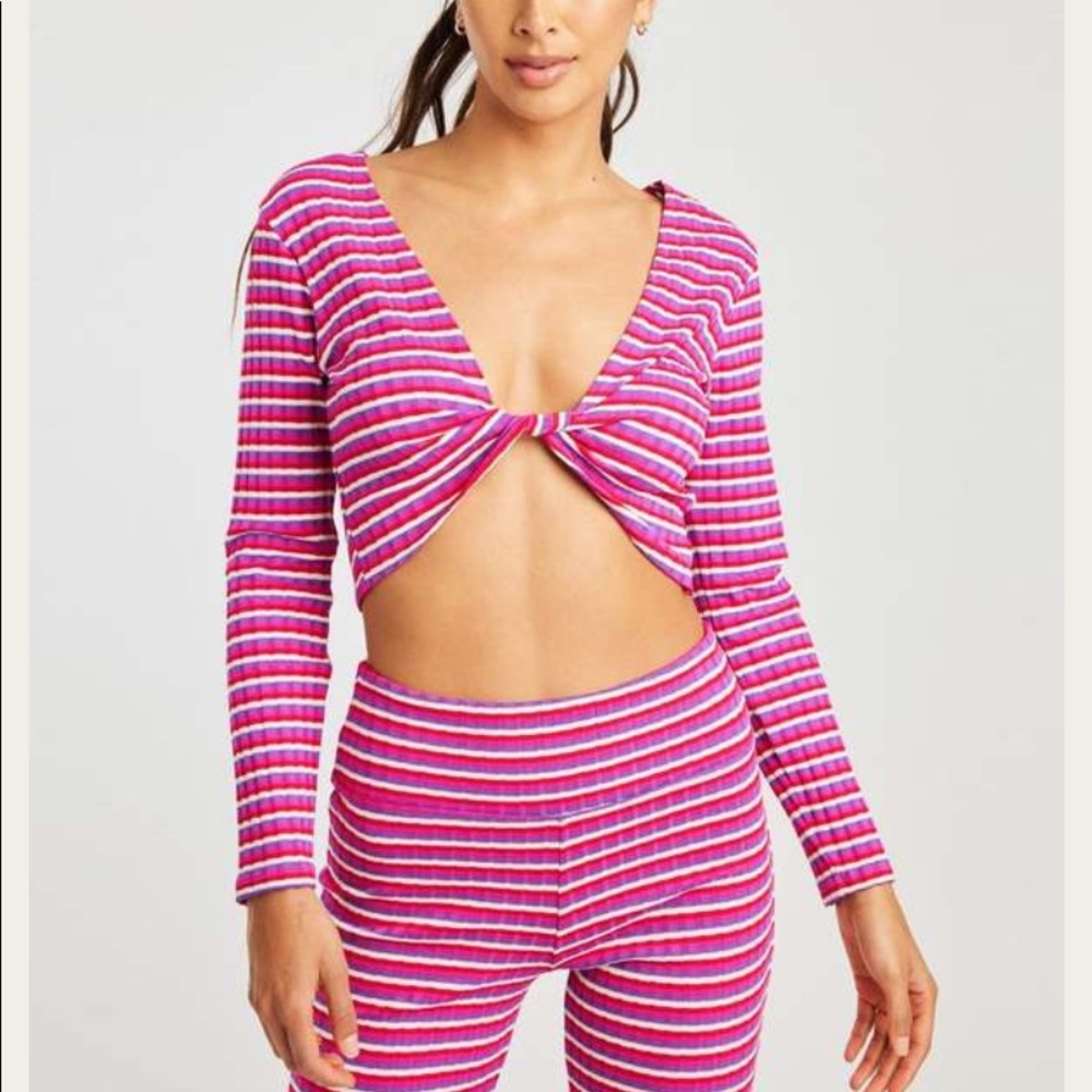 Year of ours long sleeve twist stripe shirt